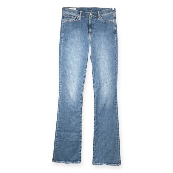 GAP Baby Boot Jeans Women’s 30 10T Blue Mid Rise Bootcut Tall Inseam Y2K Casual - Picture 1 of 6